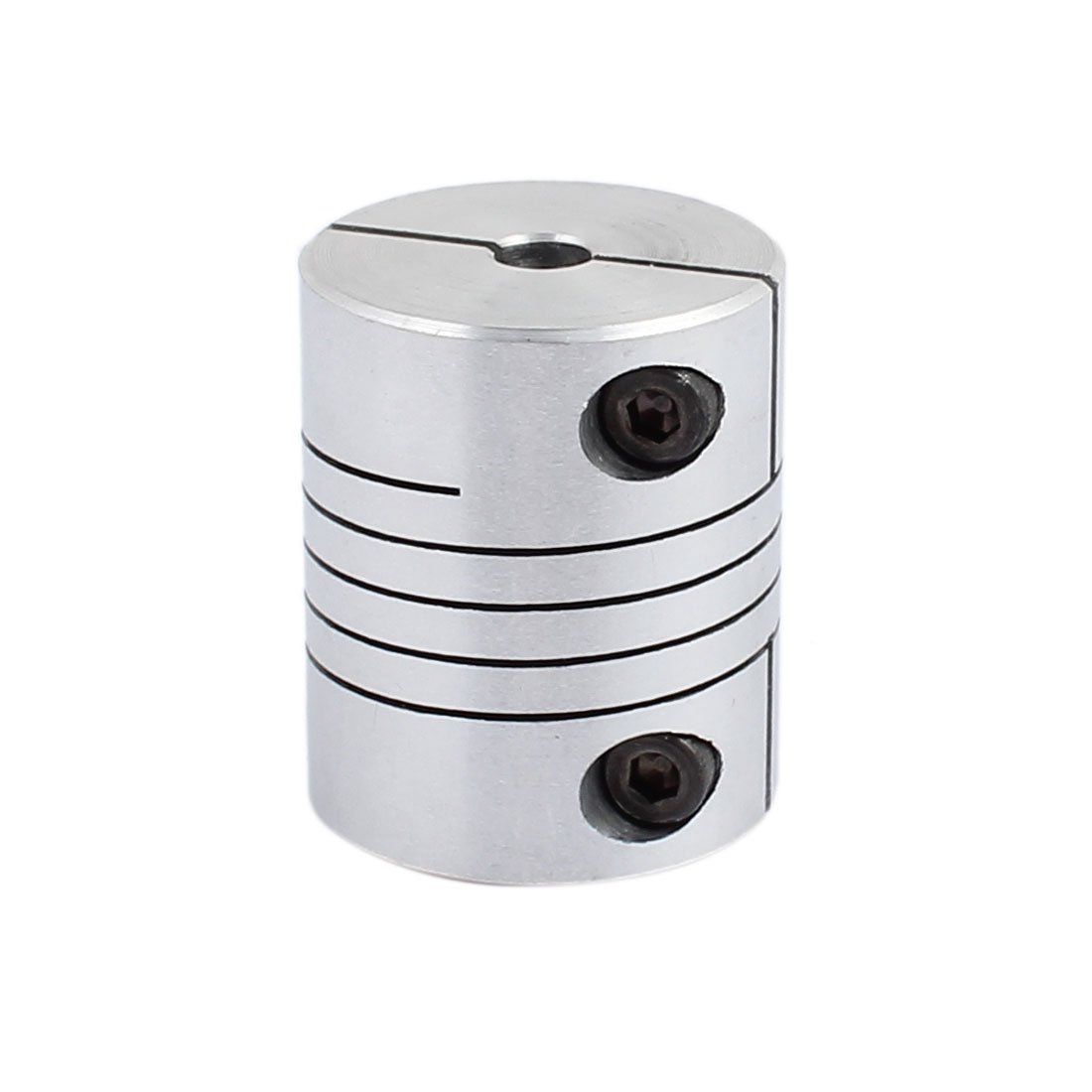 Aexit 5mmx6mm Aluminum Electrical equipment Alloy Spline Shaft Flexible Helical Coupling 25mm Diameter 30mm Length