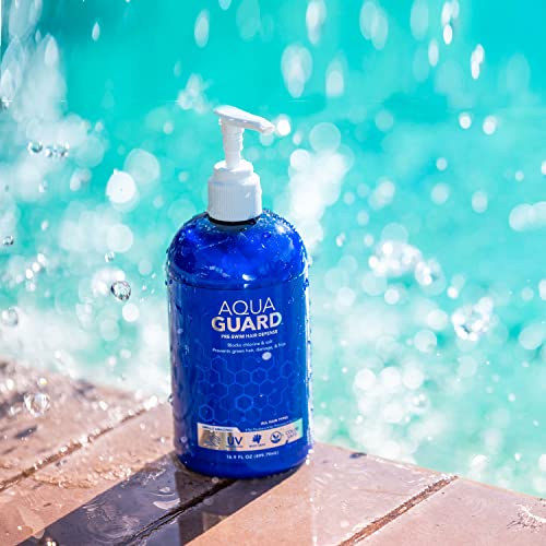Aquaguard Pre-Swim Hair Defense | Prevents Chlorine Damage + Softens Hair While Swimming | Made In California | Color Safe, Leaves Hair Smelling Great | 16.9 Oz #TOP6