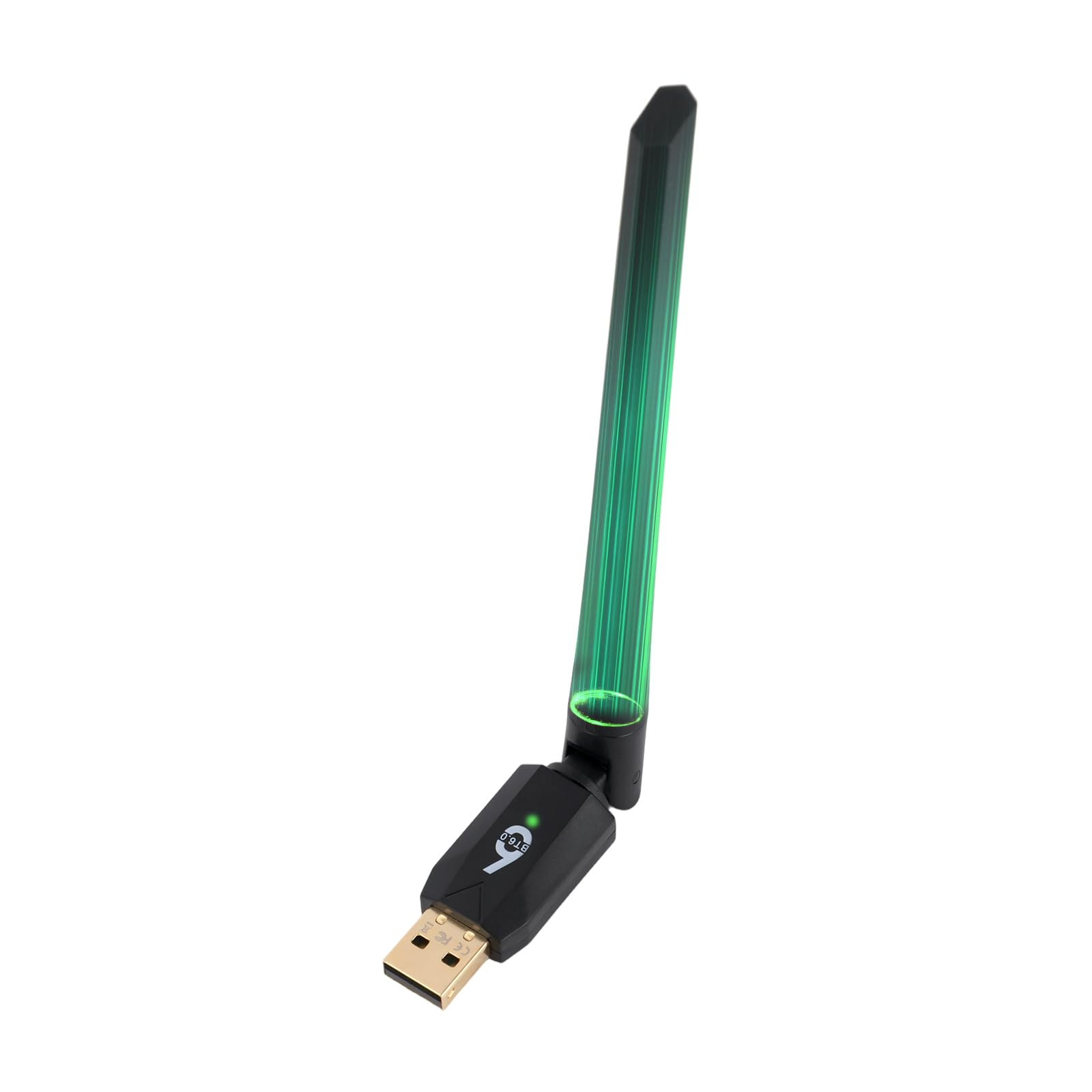 Adapter Bluetooth 6.0, Adapter USB Dalekiego Zasięgu Plug and Play Obsługuje Połączenie Wielourządzeniowe ze Słuchawkami Klawiaturą PC & Telefonami dla Windows 11/10/8.1