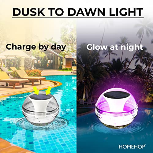 Homehop Solar Light Outdoor Floating Pool LED Decorative Waterproof RGB Lamp for Home, Garden, Outdoor, Fish Pond, Swimming Pool Automatic (Multicolor,ABS)