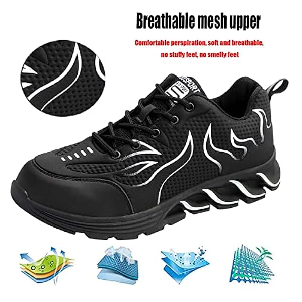 Dames Stalen Neus Schoenen Sportieve Sneaker,Veiligheidsschoenen S3 Dames Stalen Neus Schoenen Lichtgewicht Ademend Beschermende Sneakers,▁