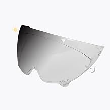 Motorcycle Helmet Visor Replacement Lens for RUROC Atlas 3.0/4.0, Scratch-Resistant Sun Protection Helmet Shield, Anti-Fog Motorcycle Wind Shield Lens,A Transparent to Black