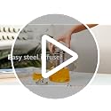 Image of Glass Tea Pot 1000ml with Wooden Lid & Stainless Steel Infuser | Golden Transparent Tea Kettle for Loose Leaf, Green, Herbal & Black Tea | Heat Resistant Teapot
