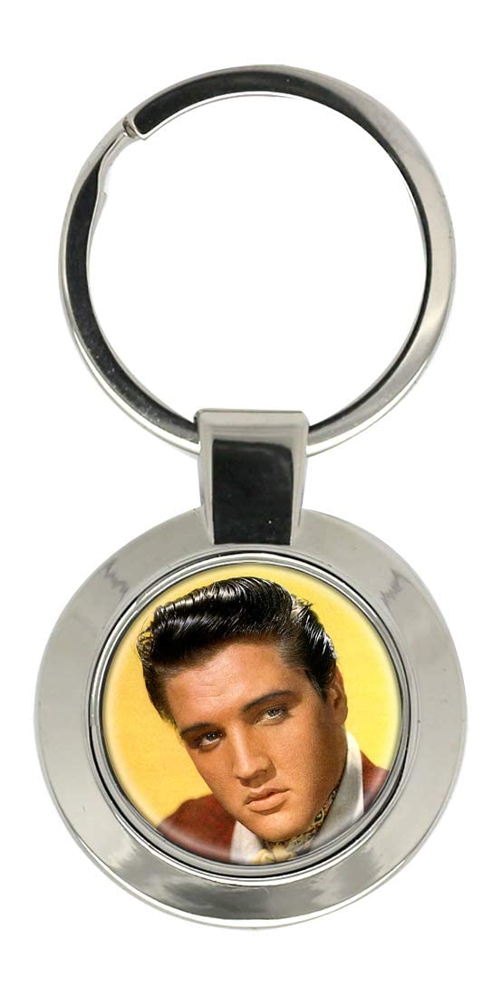 Giftshop Uk Unisex Silver Coloured Metal Elvis Key Ring