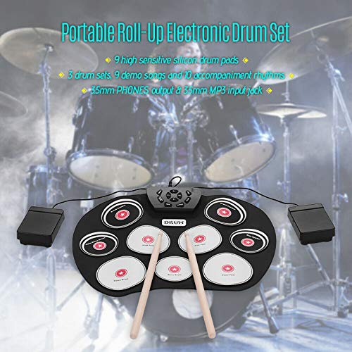 Elektronisch Drumstel Elektronische drumset, 7-zijdig USB -Verzorgde pedalen, kinderpercussie pad voor Kinderen en… - Image 6