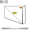 Khushimit® 50 Inch LED LCD Smart TV Cover Comes with Transparent 30 MM Polythene Layer Dust Free Polyvinyl Chloride Printed Water/Oil proof Fabric Used Compatible for All Brand TV (50Inch) Model No. KM _50009 gallery image