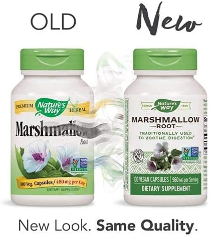 Nature's Way Marshmallow Root 480mg 100 caps (Pack of 3)