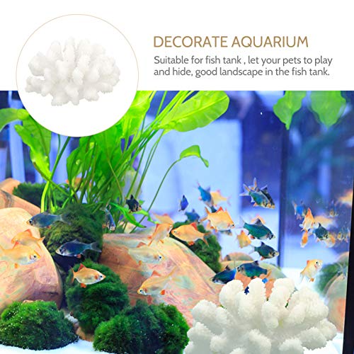 POPETPOP 2Pcs Resina Artificial Coral Decoração Subaquática Mar Plantas Plantas de Aquário Decoração