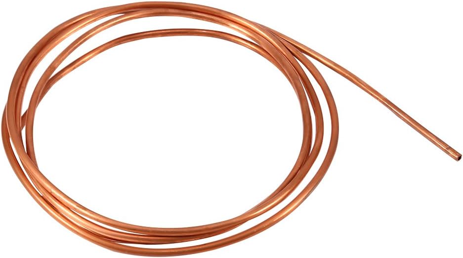 JadeshayFlexible Copper Tube, 2m Flexible Copper Tube Spool Flexible Copper Wire for Refrigeration Plumbing, OD 4mm x ID 3mm