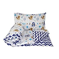 Parure Lit Bébé Réversible 2 Pièces Housse Couette + Taie - 100% Coton Doux Bio Baby's Comfort