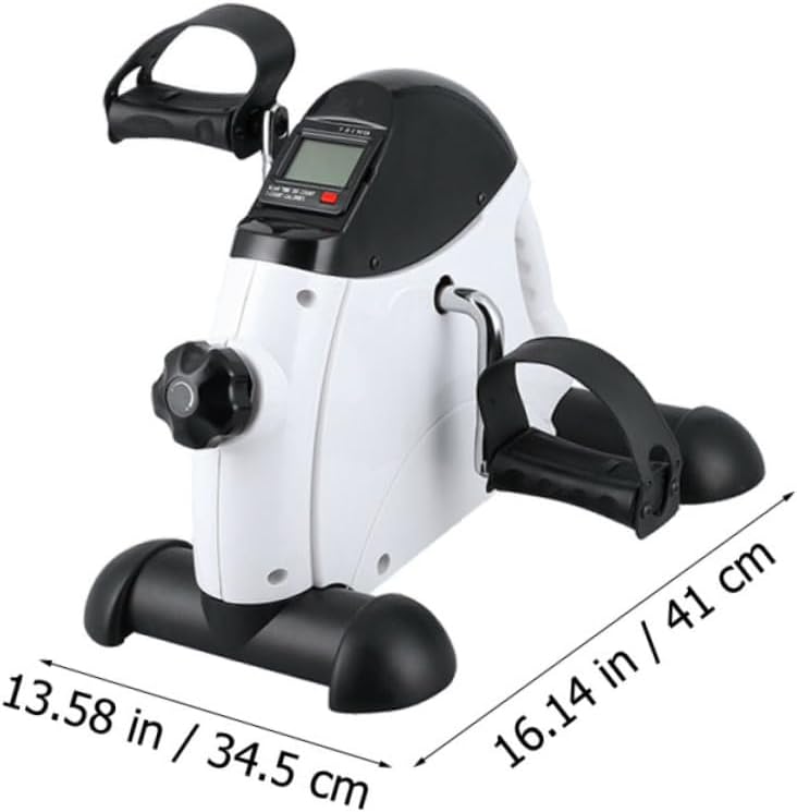 Mini Pedal Stepper Exercise Machine for Legs and Arms Compact Plastic Fitness Bike Adjustable Resistance for Home and Office Use