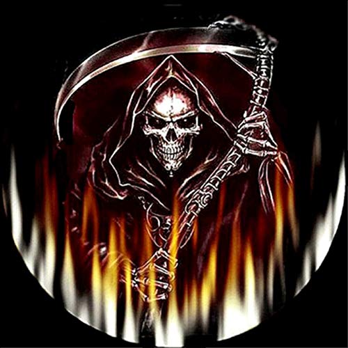 wuayi 5D-Diamant-Malerei-Set, Halloween-Totenkopf, 5D-Diamant-Gemälde, Kristall-Stickerei, Strasssteine, geklebte Bilder, Kreuzstich, Kit für Heim-Wanddekoration Cover