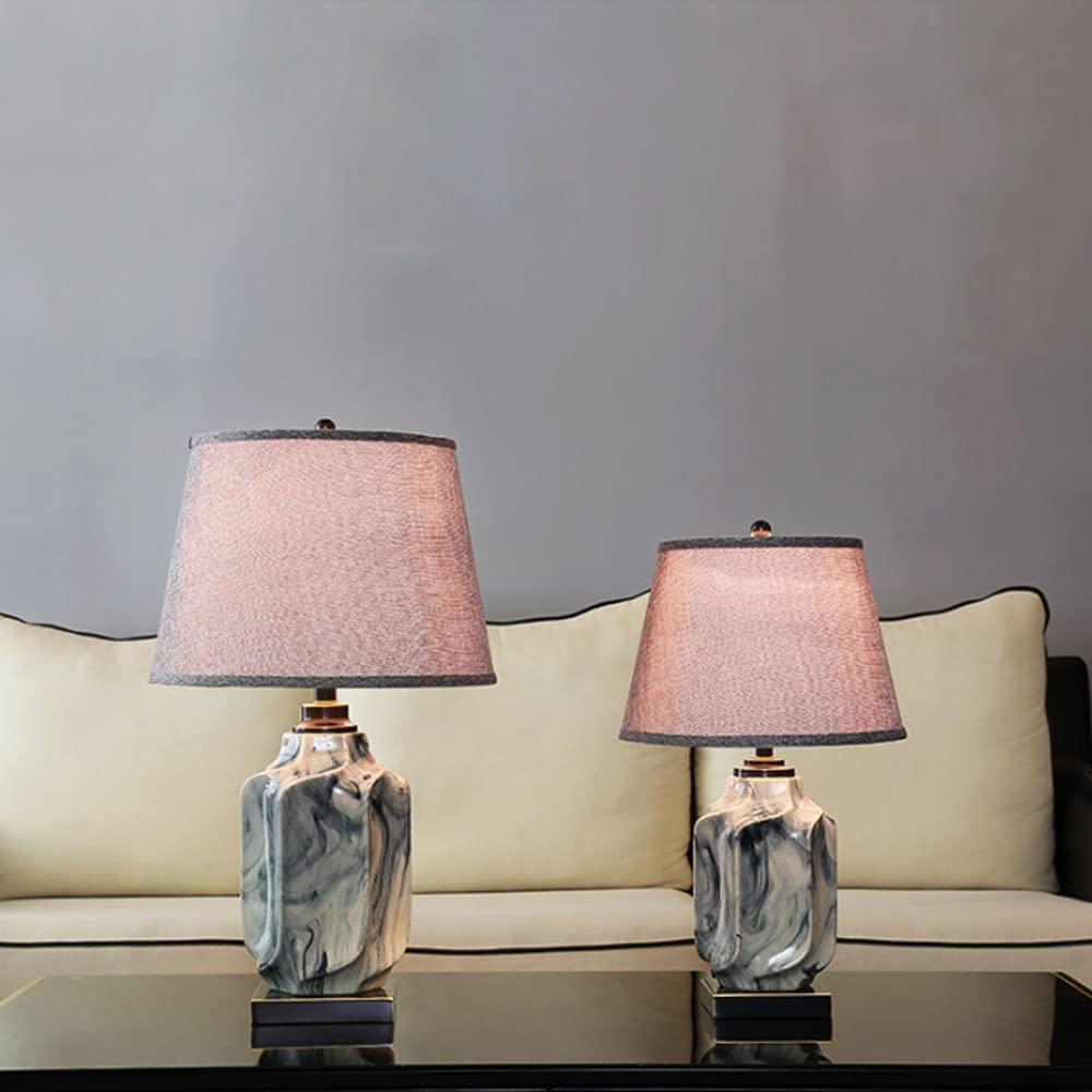 Lamp StołOwych Nocnych Ceramiczna Mosiężna Lampa Stołowa Chińska Dekoracyjna Lampa Stołowa Z Pęknięciami Lodu Lampy Biurkowe Do Wystroju Sypialni W Domu Oprawa StołOwa Lampka Nocna (Color : Remote co
