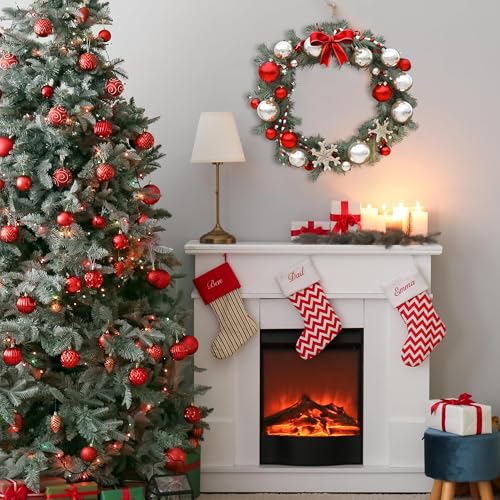 image for Fovths 12 Pack Christmas Wire Wreath Ring 16 Inches Metal Wire Wreath 