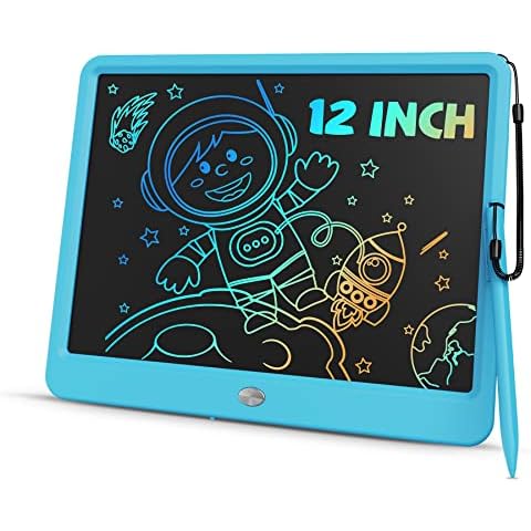 TEKFUN 12 Zoll LCD Schreibtafel für Kinder Erwachsene, Maltafel Zaubertafel Maltafel Kinder ab 2+ Jahre, Geburtstag Weihnachts Geschenke Spielzeug für 3 4 5 6 7 8 Mädchen Jungen (Blau) Cover