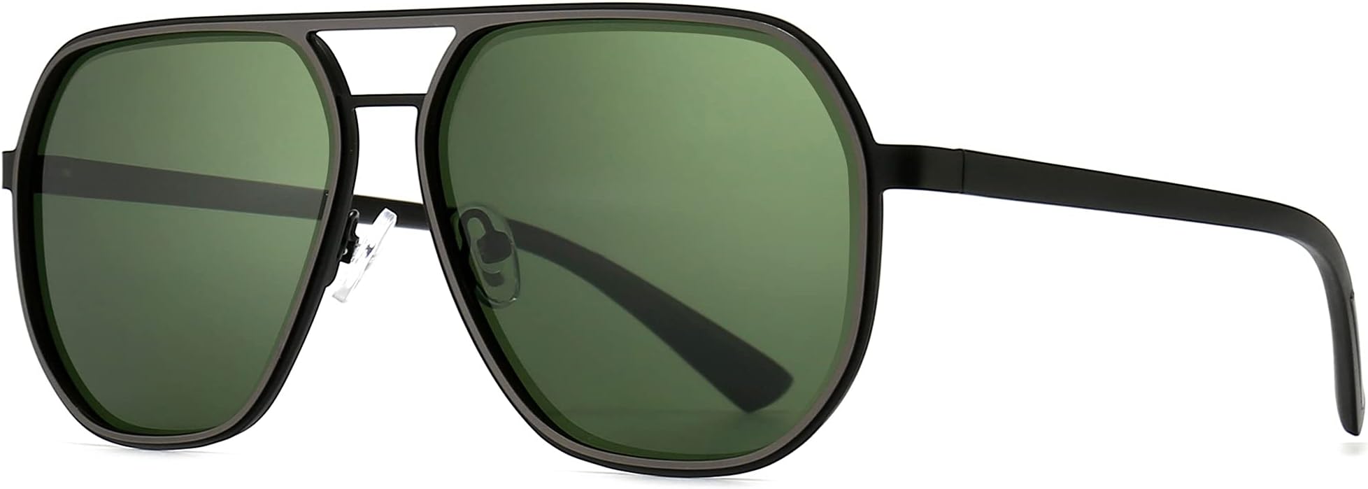 Polygon Aviator Sunglasses for Men Polarized Trendy Square Sun Glasses Retro Pilot Shades UV Protection