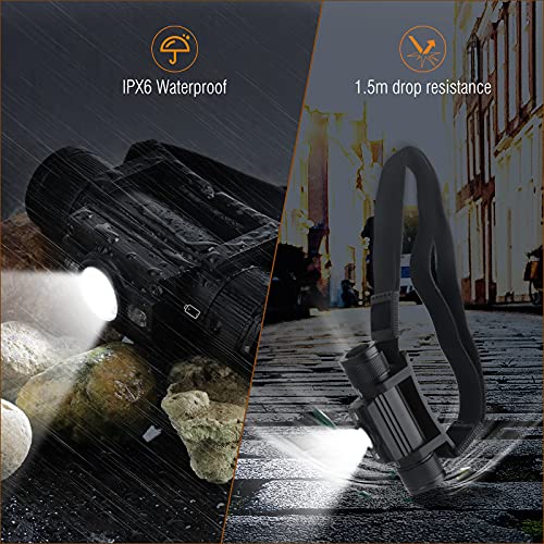 Boruit Rechargeable Led Headlamp Flashlight- 1000 Lumens 7 Light Mode Ipx6 Waterproof Head Lamp Adult Hunting Fishing Camping Headlight Gear With Green Light #TOP2