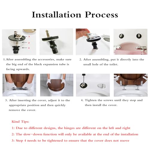 Abattant de toilette en bois en U à fixation stable et durable - 5