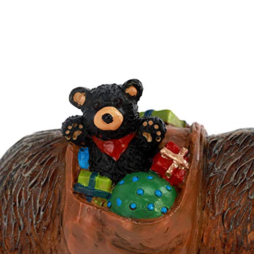Demdaco Where Next Santa Midnight Black 4.5 X 4 Resin Stone Christmas Figurine #TOP2