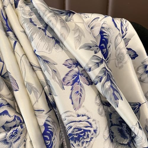 Image of ZDMHSH Fashion Scarves Scarf 100% Silk Feeling Scarf Silk Like Scarves Long Lightweight Sunscreen Shawls for Women
