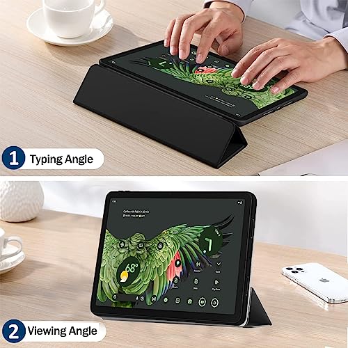 Housse Google Pixel Tablet en cuir élégante pour le bureau