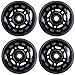 AOWISH 64mm Inline Skate Wheels 64mm x 24mm Roller Hockey Replacement Wheels w/Bearings for Roller Board Bag, Luggage Suitcase, Water Rower Seat, Steady Rest Wood Lathe (4-Pack) (Black)