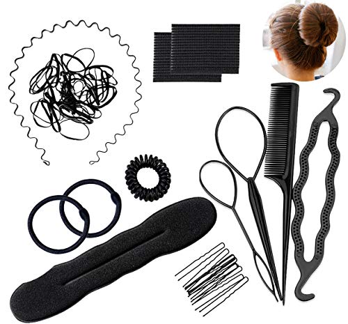 11 Pcs Hair Braid Tool Hair Styling Accessories Kit Set Bun Maker - Hair Styling Accessories Kit Set for DIY for Styling Accessories for Girls or Women