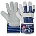 Produktbild rabbit safety gloves Hase Arbeitshandschuhe Rostock TÜV-GS geprüft Rindkernspaltleder Gr. 10, 4143X, grau/blau