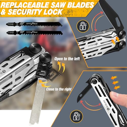 Bibury BLT-PRO-B Multitool Pliers, Stainless Steel 31-In-1 Multi Tool Pliers thumb #3