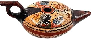 Ceramic lamp,Multicolored,God Apollo, Goddess Artemis,Length 20cm