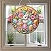 JJFox Rabbit Easter Egg Diamond Art Hanging Kit for Adult,Special Shaped Rhinestone,DIY Acrylic 5D Diamond Art Painting Window Pendants Home Garden Wall Hanging Kits Hanging Ornament,Double Sided