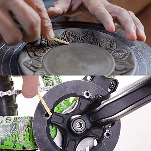 150 Pieces 6 Inch Long Soft Cleaners Long Chenille Stems Twistable Cleaners With Storage Box For Removing Dirty Cleaning Glass Ceramic (Beige) #TOP4