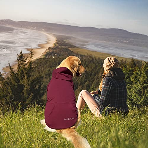 Kickred 2 Pieces Basic Cotton Dog Hoodie Sweater, Soft Pet Clothes Dog Sweatshirts, Dog Outfit Coat Pullover With Pocket And Leash Hole For Small Medium Large Dogs, 2Xl #TOP6