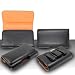 Pouch Case For Nokia Lumia 640 (AT&T, T-Mobile, Cricket, MetroPCS) - Premium Classic Black Pebble Texture Leather Design Horizontal Leather Belt Case Clip Holster Pouch Cover Case (Fit for Single Phone With Thin Case or Back Cover Together)