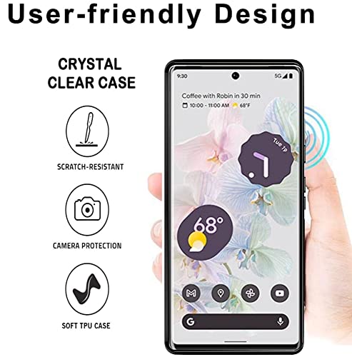 Coque Pixel 6 Pro premium fine TPU souple bleu ajustement sur mesure - 5