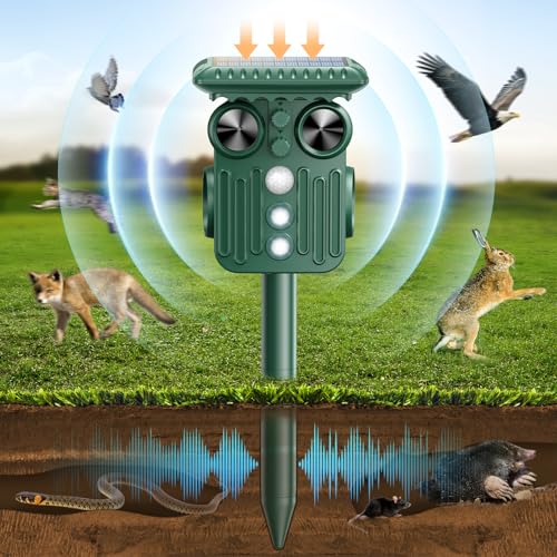 Repellente A Ultrasuoni Con Flash Weitech WK0052 Per Cani, Gatti, Volpi, Talpe – Copertura 200 Mq