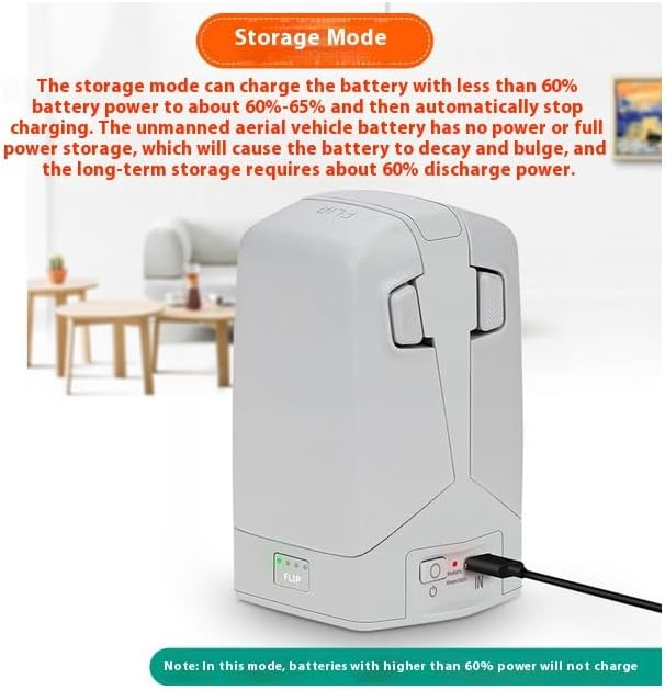 Battery Charger for DJI FLIP with Storage and Discharge Modes,Can Charge 2 Batteries at th,Supports PD Fast Charging