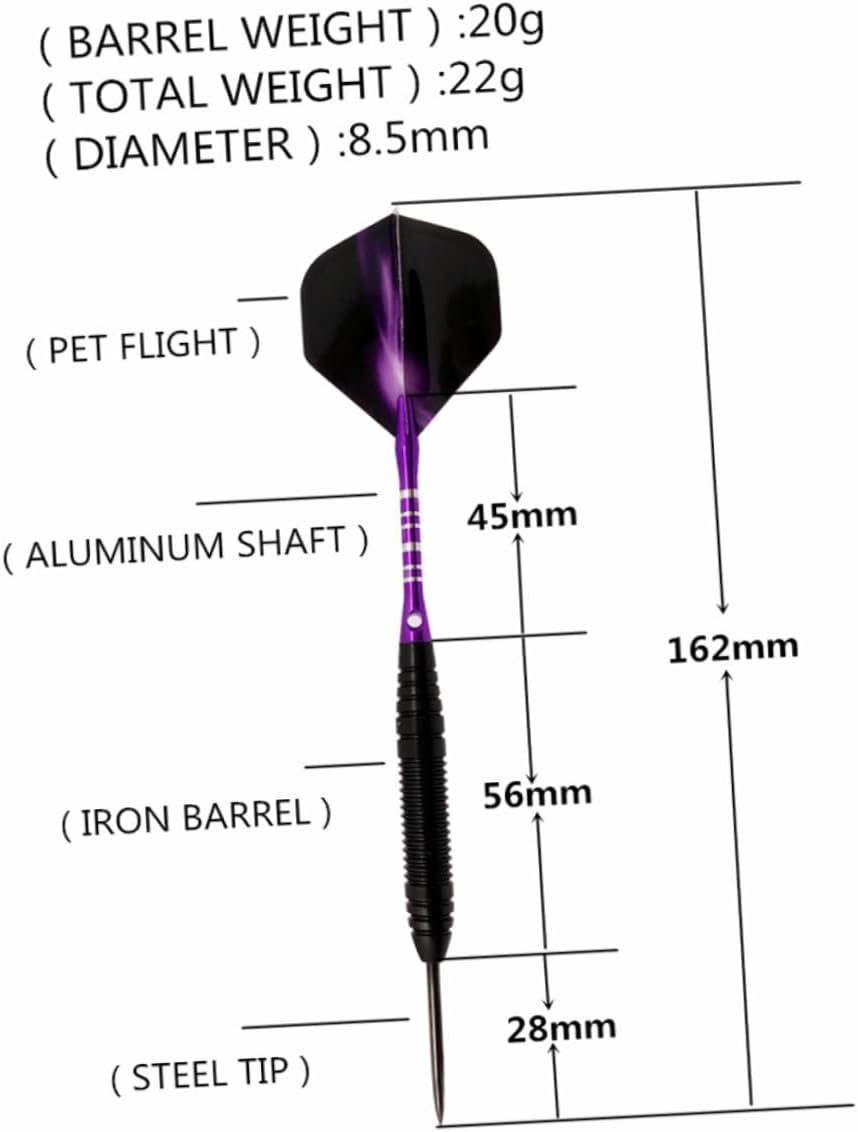 1 Set Professional Pin Type Flights Alloy Shafts and Storage Case for Dartboard for Beginners