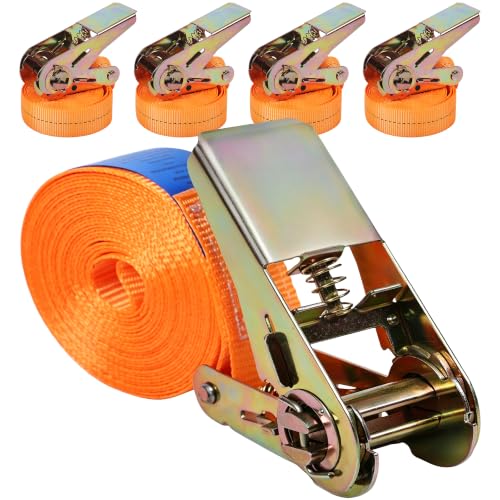 Towmax Spanngurte mit Ratsche, 4m Zurrgurte Ratschengurte, TÜV geprüft