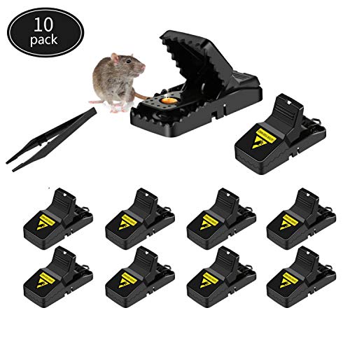 Mouse Trap Reusable Snap Traps High Sensitive Mouse Cather Mice Rodent Killer Small Mice Rat Trap Mouse Control Indoor and Outdoor Use (10 PCS)