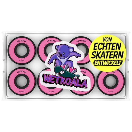 WETKOALA ABEC-9 Keramik Kugellager (8 Stück) für Skateboards, Inliner, Longboard, Waveboard, Roller etc.