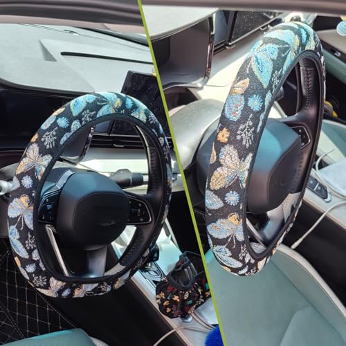 50% Off YUNXNYC Butterfly Floral Steering Wheel Cover - Image 6