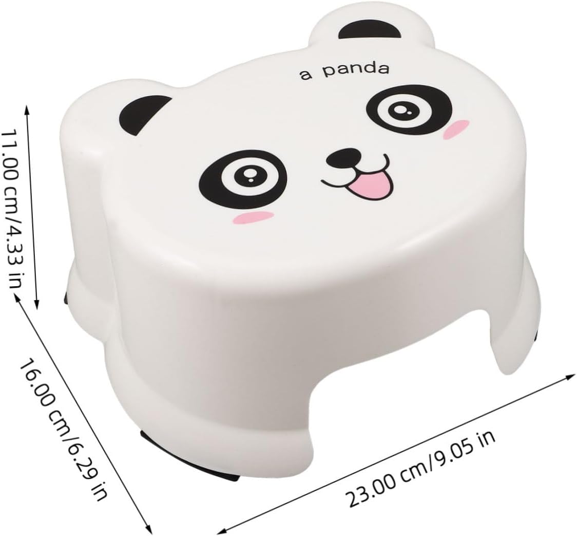 Zerodeko Thickened Plastic Cartoon Step Stool for Non Slip Base Lightweight Portable Bathroom Stool for Multi Use Footstool for Toilet Training and Shower Cute Design