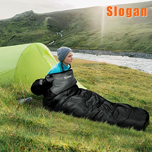 Pystuvo Sleeping Bag for Adults,4 Season Sleeping Bag,Lightweight,Waterproof Indoor & Outdoor Use,Comfortable Sleeping Sackfor Kids,Teens & Adults for Hiking,Backpacking and Camping - Image 5
