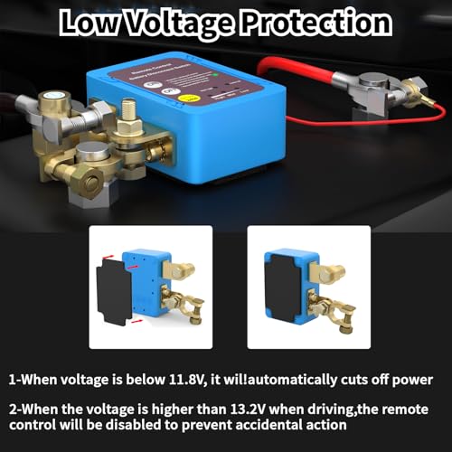 Gasoray KILL SWITCH 12V 240A Switch For Car,12V 240A Remote Battery Disconnect Switch Smart Voltage Kill Switch thumb #5