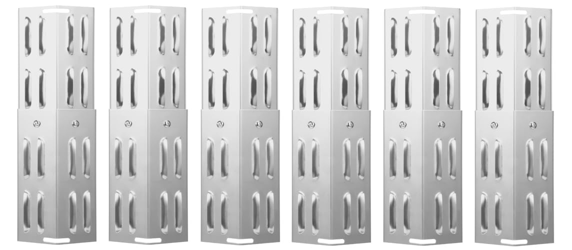 6 coperture universali per bruciatori regolabili, protezione antigoccia, in acciaio inox, parti di ricambio per Weber, Landmann, Burnhard piastra riscaldante in acciaio inox
