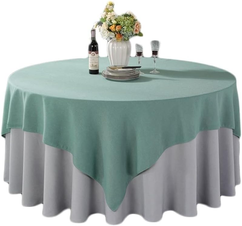 Round Tablecloth, European Style Hotel Round Table Tablecloths High-grade Cotton And Linen Ash Tablecloths (Color : F, Size : 160CM)