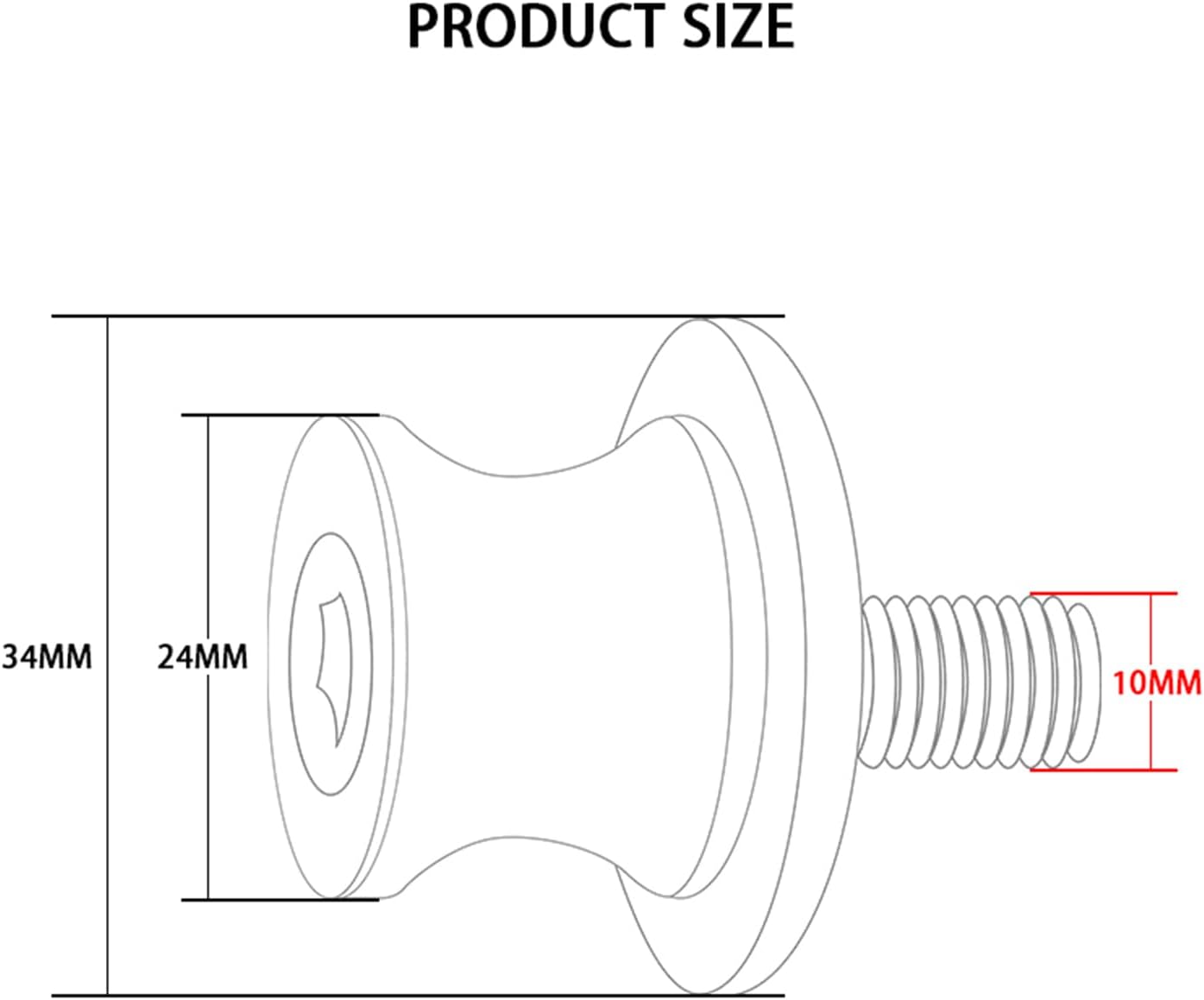 MFGZD Motorcycle Swing Arm Spools Sliders 10MM CNC Swing Arm Stand Screw Fit For Ninja250 Ninja250L Ninja300 ZX6R ZX10R ZX14R Z750 Z750R Z750S Z1000 Z1000SX and Other Models