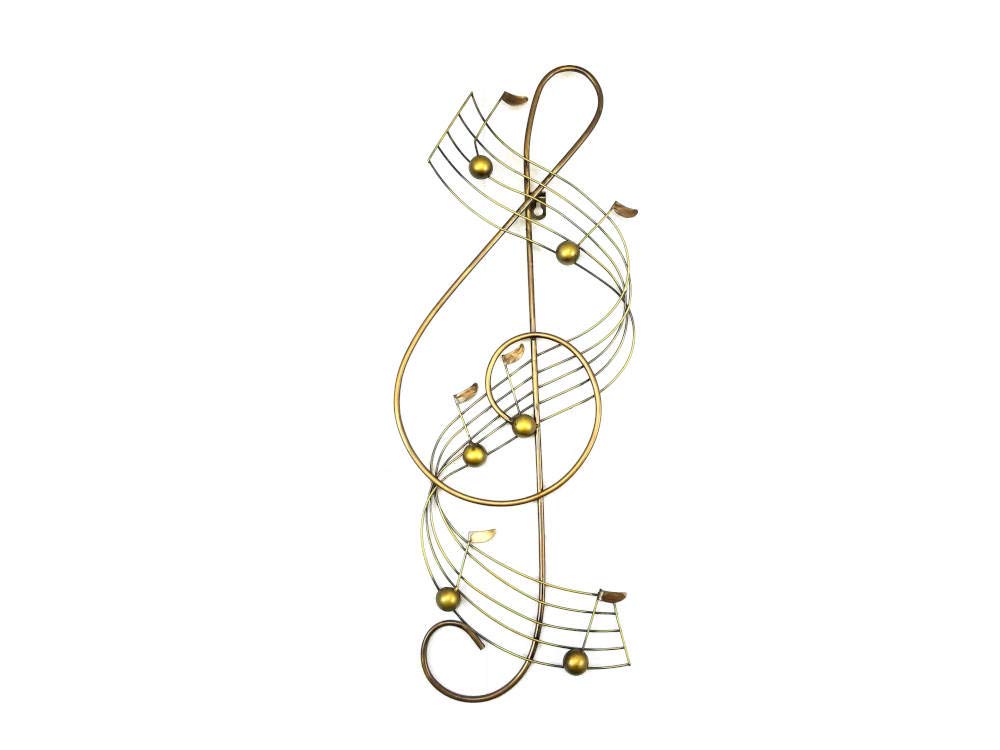 Sk Style Bronze New - Contemporary Metal Wall Art Décor - Treble Clef Musical Note Score