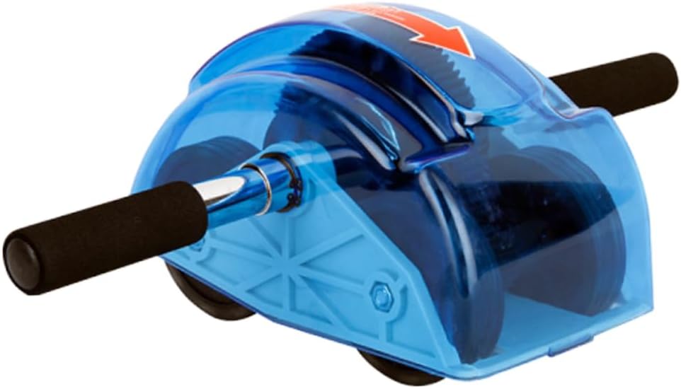 GANAZONO Ab Roller Sports Wheel with Gear Four Wheeled Abdominal Roller for Home Lightweight Easy to Assemble Non Slip Handles Enhance Core Strength Blue